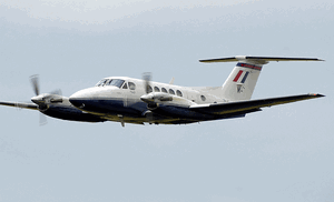 A Beechcraft Super King Air B200.
